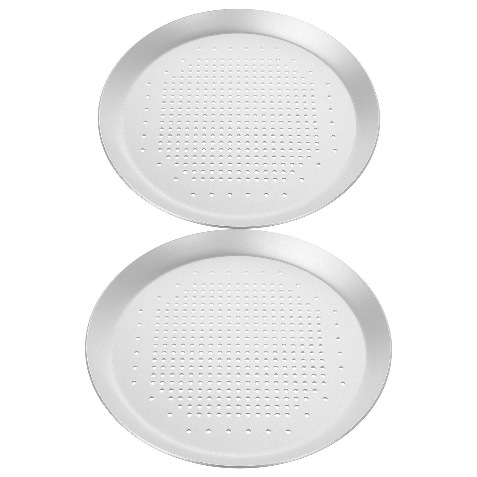 Kitchen Essentials Baking Tray - 2 Adet Pizza Tepsisi, Metal, Delikli,