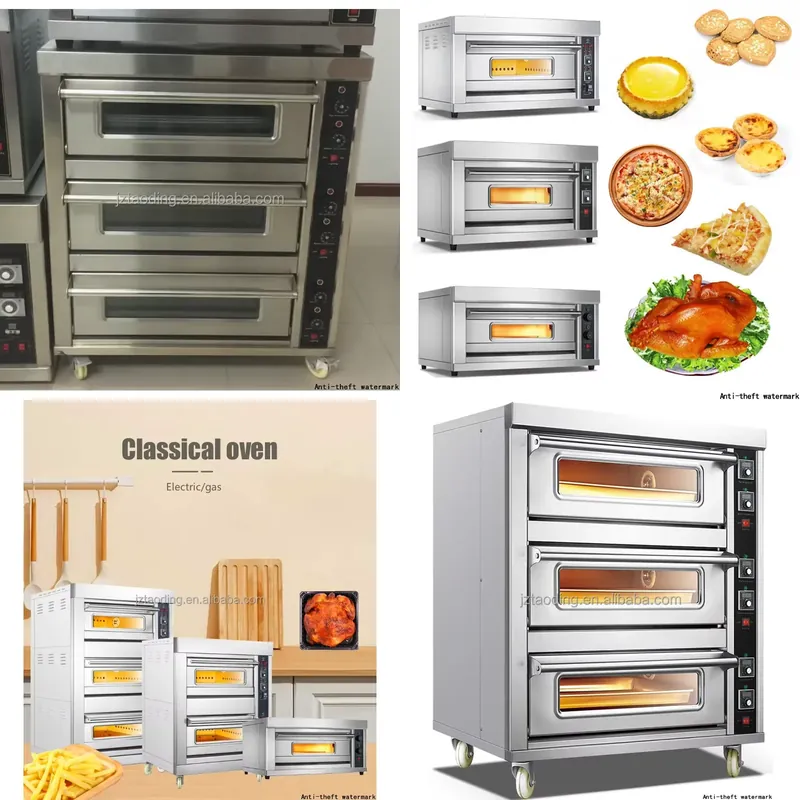 Commercial Kitchen Baking Oven - 2026 model 3 katlı 6 tepsili