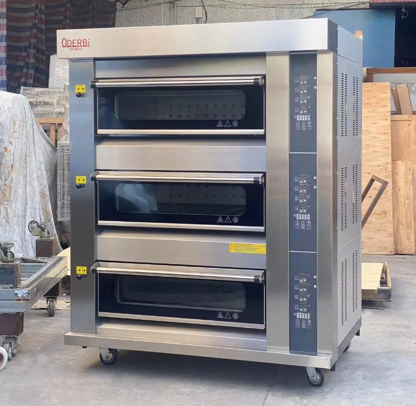 Commercial Kitchen Baking Oven - Özelleştirilmiş Ticari 3 Katlı 6 Tepsili