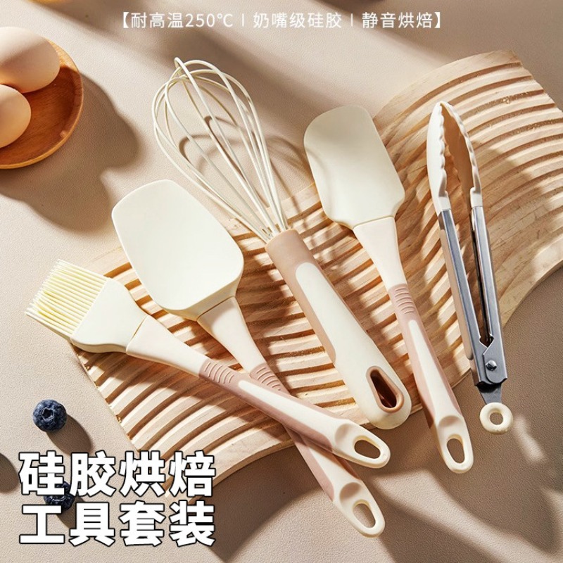 Kitchen Baking Brush - 5 Parçalı Silikon Pişirme Gereçleri Seti
