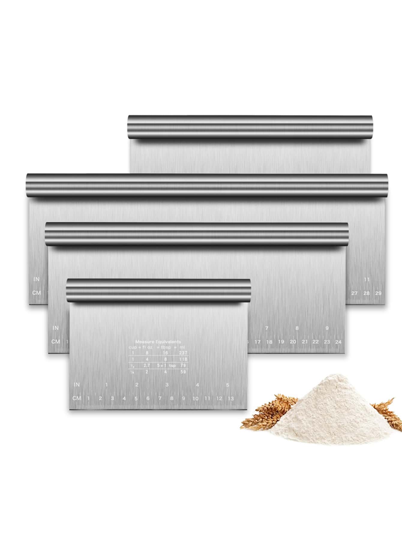 Bench Scraper Dough - Hamur Kesme Aparatı, Paslanmaz Çelik Pizza