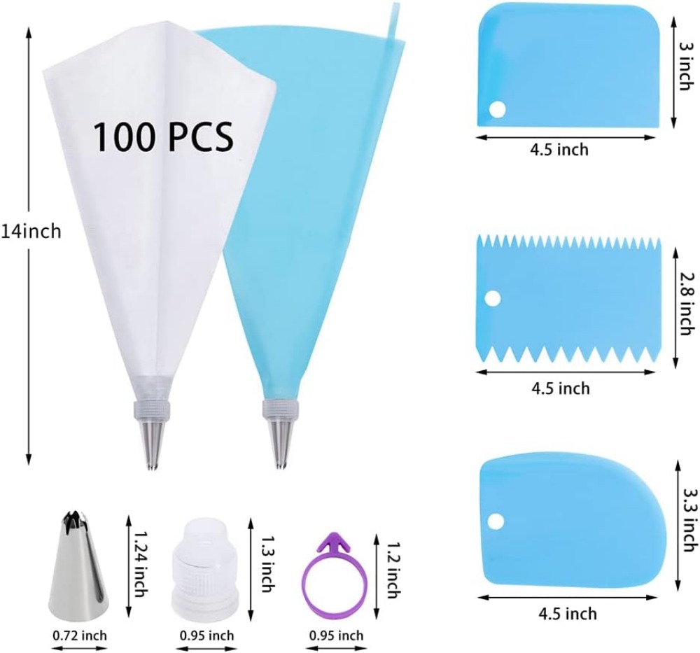 100 Adet Tek Kullanımlık Pasta - Decorating Tip Set incelemesi ve fiyatı