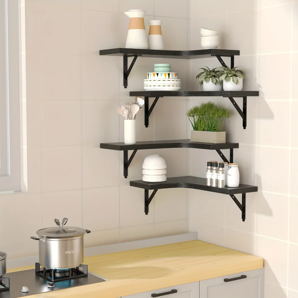 Doğal Ahşap Desenli Yüzer Rafl - Kitchen Q incelemesi ve fiyatı