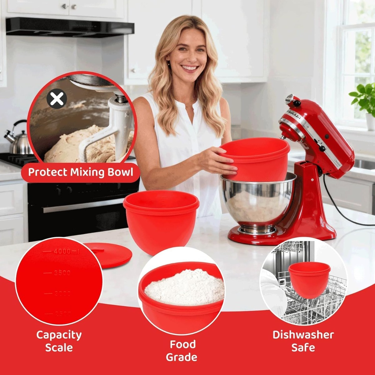 Silikon Mikser Kase Astarı Kap - Kitchen Baking Aid incelemesi ve fiyatı