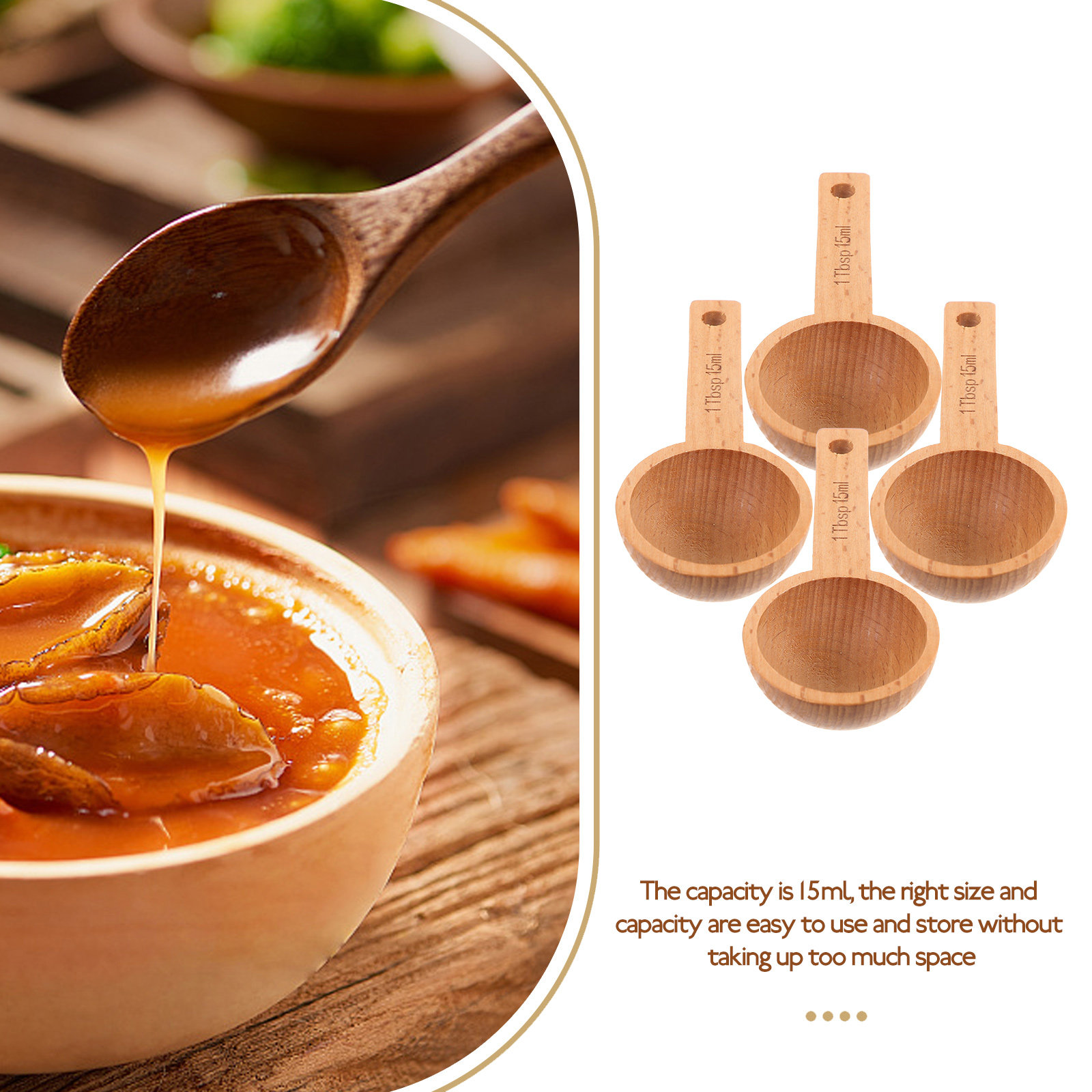 4 Adet Ahşap Kahve Ölçü Kaşığı - Kitchen Baking Soda incelemesi ve fiyatı