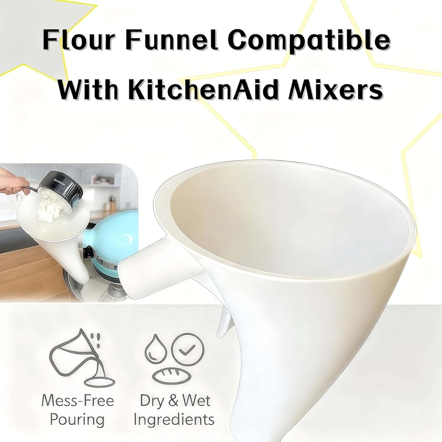 KitchenAid Mikser 5 Qt için Un - Kitchen Baking Aid incelemesi ve fiyatı