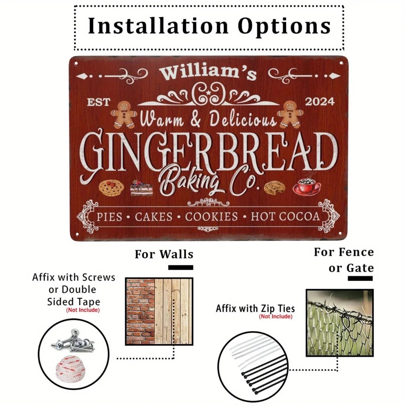 1 adet Kişiselleştirilmiş Zenc - Kitchen Baking Area incelemesi ve fiyatı