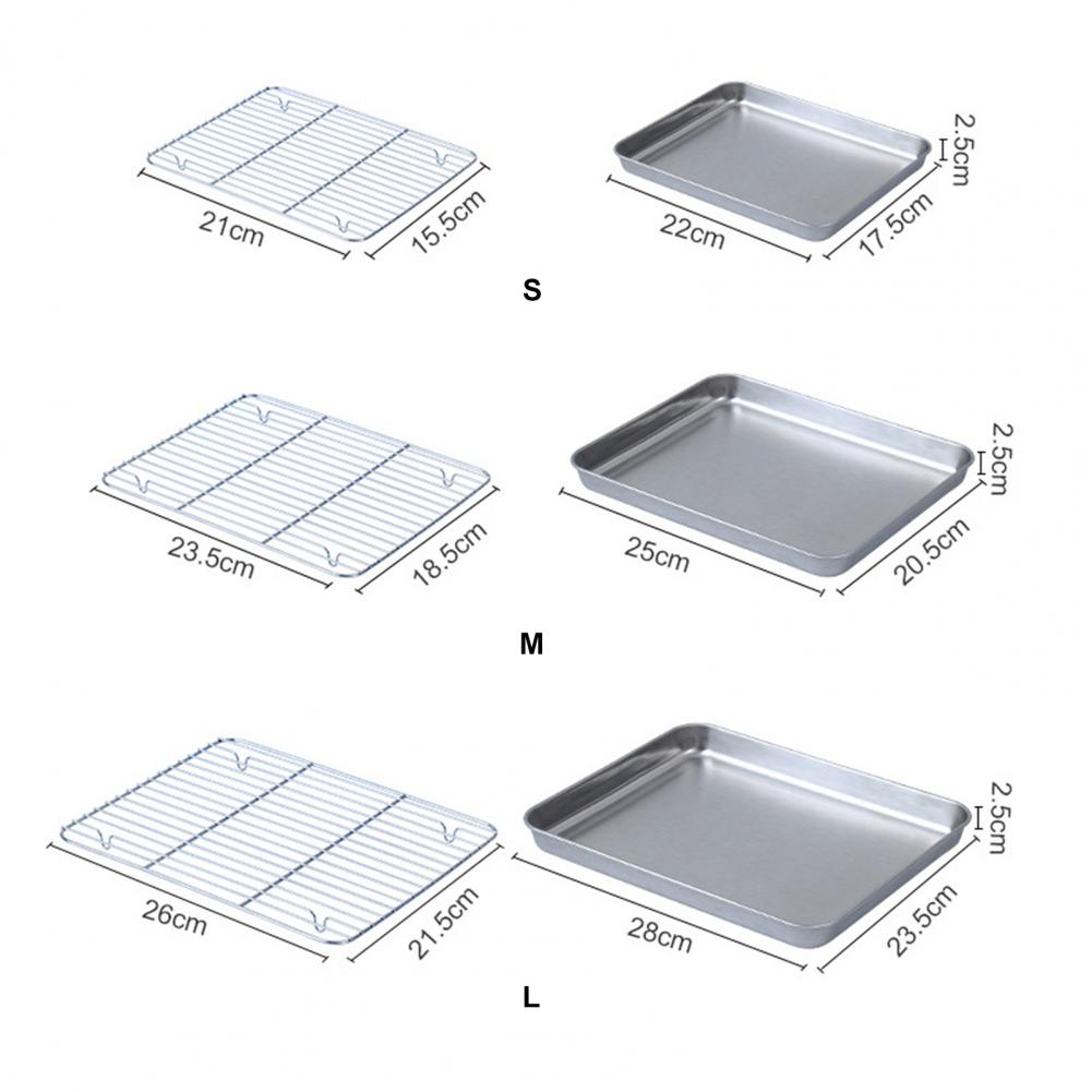 1 Set Paslanmaz Çelik Fırın Te - Kitchen Baking Tray Set incelemesi ve fiyatı
